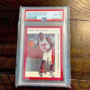 2001 fleer premium Jerry stackhouse star ruby